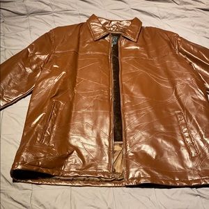 Men’s brown leather jacket